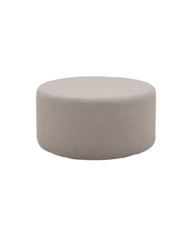 Pouf tissu bouclette gris clair l 70 cm