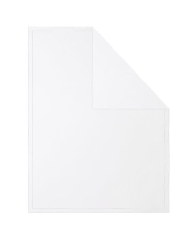 Housse de couette coton 260x240 cm blanc/blanc