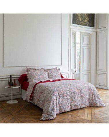 Housse de couette coton 200x200 cm rouge