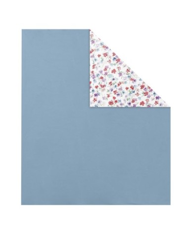 Housse de couette coton 140x200 cm bleu clair