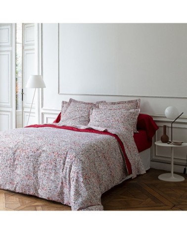 Housse de couette coton 260x240 cm rouge