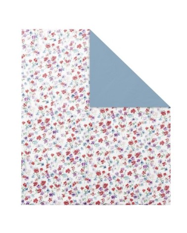 Housse de couette coton 200x200 cm bleu clair