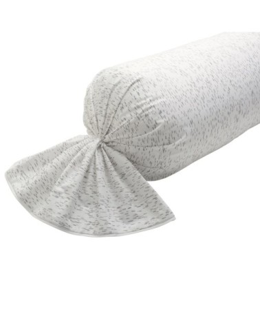 Taie de traversin coton 43x210 cm gris clair