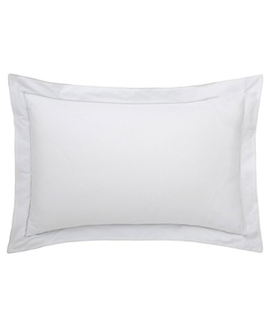 Taie d'oreiller coton 65x65 cm blanc/blanc