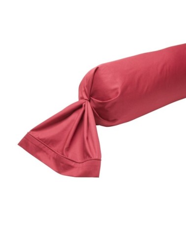 Taie de traversin coton 43x210 cm rouge
