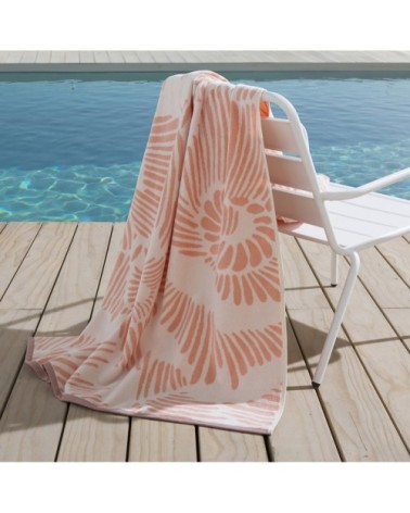 Drap de plage coton 100x180 cm orange