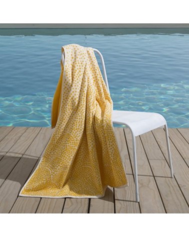 Drap de plage coton 100x180 cm jaune
