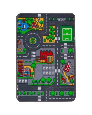 Tapis jeu enfant circuit voiture 67x100cm