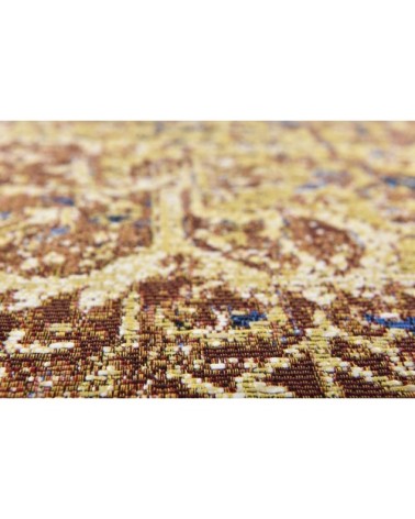 Tapis outdoor/ indoor - motif oriental - tissé or Diam 160 cm