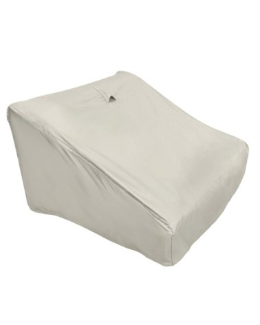 Housse de fauteuil pour salon de jardin modulable beige