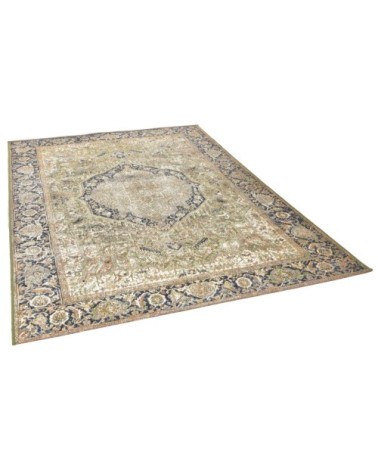 Tapis outdoor/ indoor - motif oriental - tissé vert Diam 160 cm