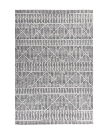 Tapis outdoor/ indoor - motif géométrique - tissé beige 160x235 cm