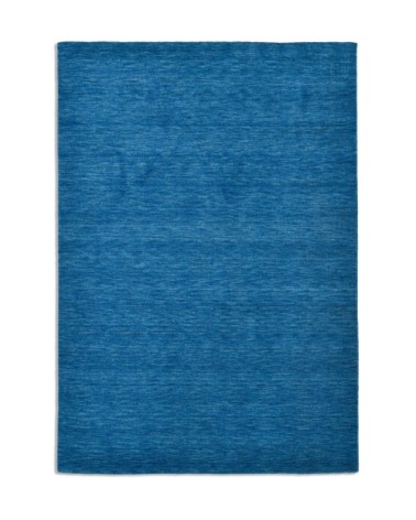 Tapis salon - tissé main - 100% laine naturelle - bleu 070x140 cm