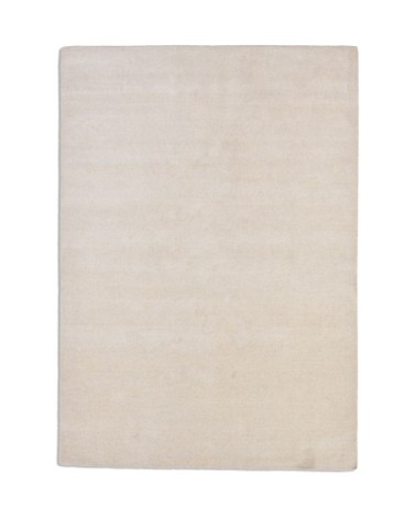 Tapis salon - tissé main - 100% laine naturelle - crème 170x240 cm