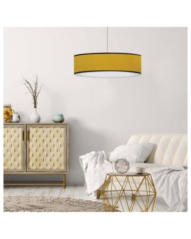 Suspension Eclat jaune moutarde Ø 60 x H 25