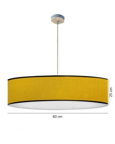 Suspension Eclat jaune moutarde Ø 60 x H 25