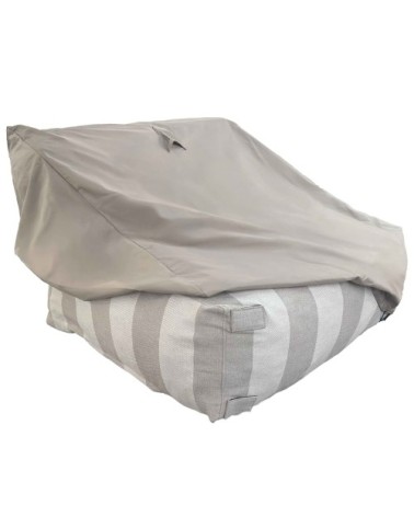 Housse de fauteuil pour salon de jardin modulable beige