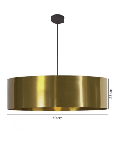 Abat-jour suspension Laqué Or brillant D 60 x H 25