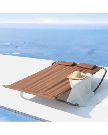 Transat à bascule 2 personnes chocolat