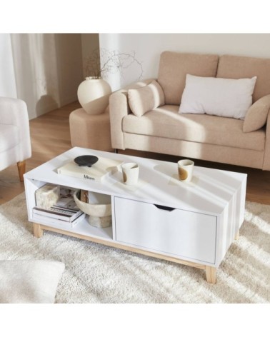 Table basse scandinave blanche