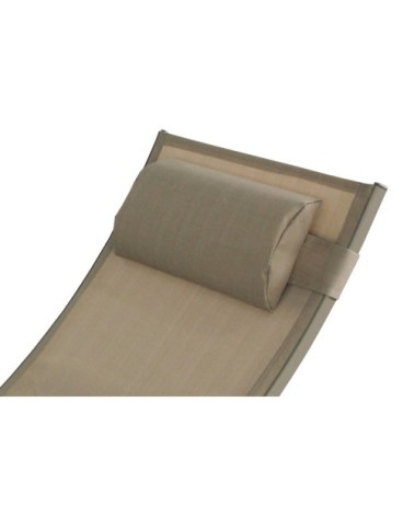 Transat ajustable et empilable avec pieds en acier capuccino