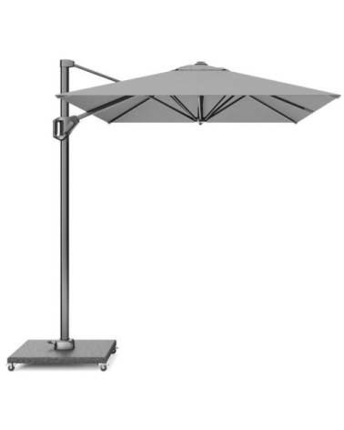 Parasol déporté rectangulaire 3x2 m simple inclinaison gris clair