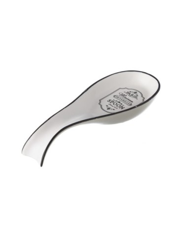 Repose cuillère en céramique blanche