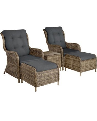 Salon de jardin BENISSA marron naturel