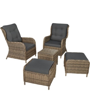 Salon de jardin BENISSA marron naturel