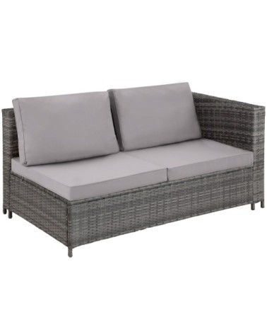 Canapé de jardin SIENNE 4 places avec coffre  gris/gris clair