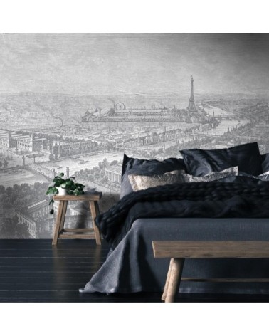 Papier peint panoramique gravure Paris 1900 390x270cm