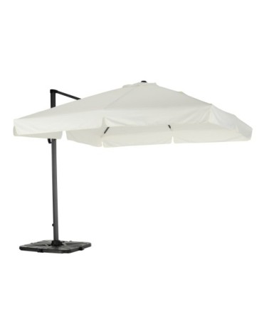 Parasol déporté inclinable blanc 3x3m