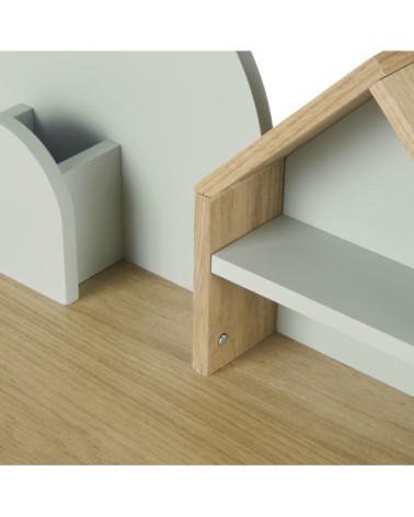 Bureau et chaise coloris vert et naturel