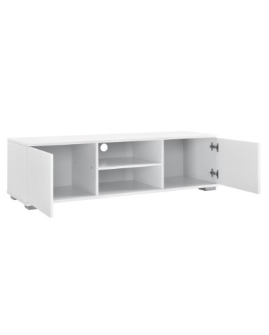 Meuble TV bas blanc 120 x 40 x 34.5 cm