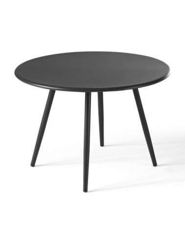 Lot de 2 tables basses ronde en acier anthracite