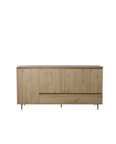 Buffet 4 portes effet chêne naturel