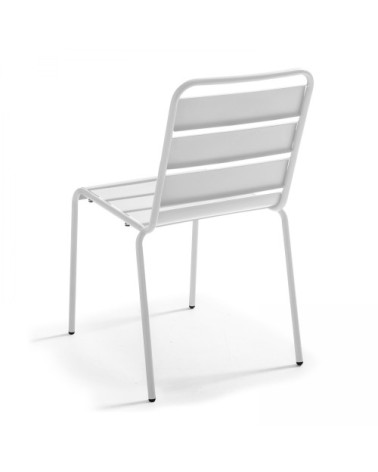 Chaise en métal blanche