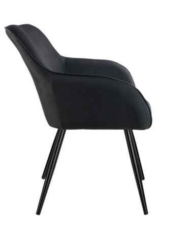 Chaise Marilyn aspect lin noir noir