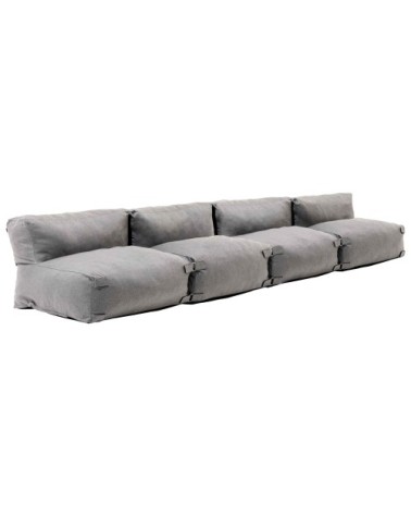 Salon de jardin modulable 4 places gris