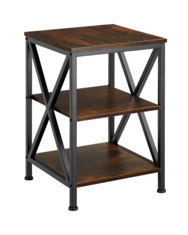 Table dappoint NOTTINGHAM 40,5x40,5x60,5cm effet bois foncé