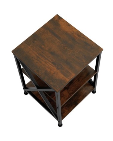 Table dappoint NOTTINGHAM 40,5x40,5x60,5cm effet bois foncé