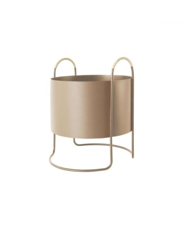 Porte pot de fleur marron en métal H50x42x40cm