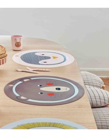 Sets de table rose en silicone Ø39xH0,15cm