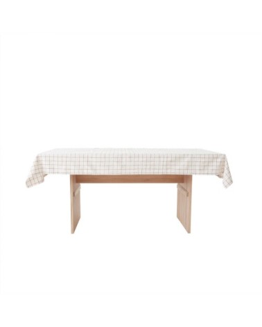 Nappe de table blanc en coton organique H260x140cm