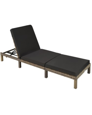 Bain de soleil 5 positions marron naturel