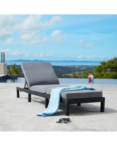 Bain de soleil 5 positions marron