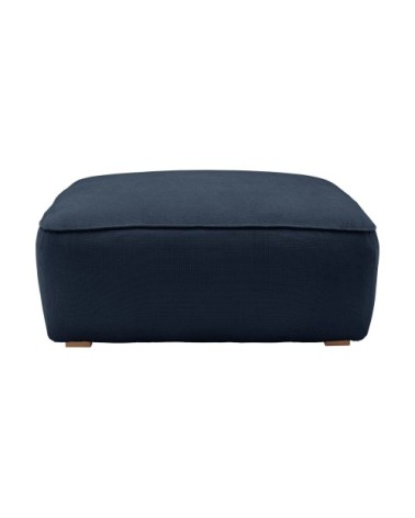 Grand pouf rectangulaire 1 place bleu marine