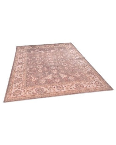 Tapis floral tissé plat - marron 090x160 cm