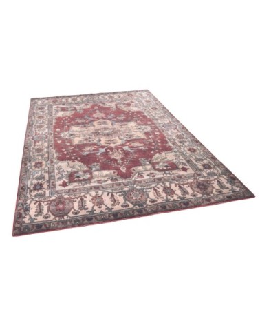 Tapis vintage tissé plat - rouge 070x140 cm