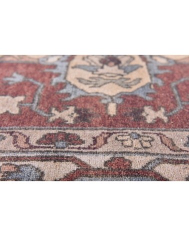 Tapis vintage tissé plat - rouge 070x140 cm